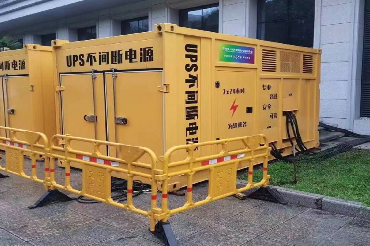 乡宁发电机租赁施工现场