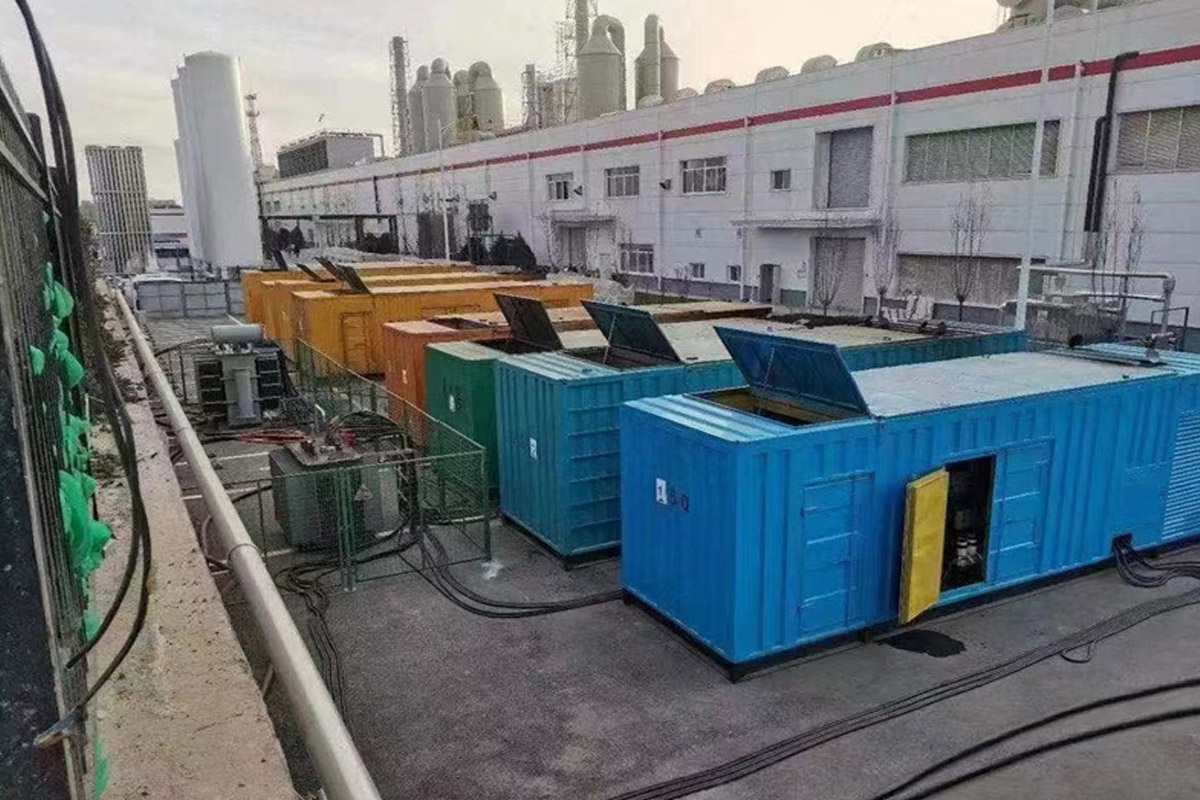 乡宁发电机租赁施工现场